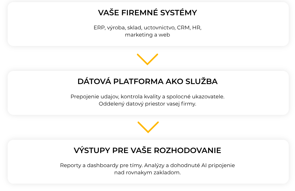 Data platform SaaS dátová platforma ako služba schéma